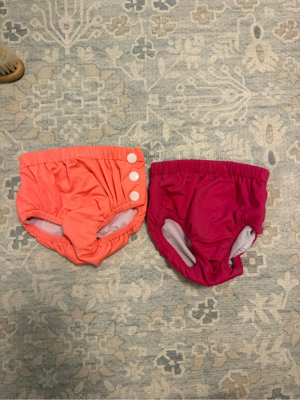 Reusable Swim Diaper Set - Coral and Fuchsia